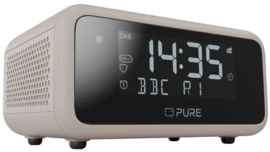 Pure Sleep digitale stereo DAB+ en FM wekker klok radio met Bluetooth, sand