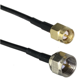 F connector male naar SMA male - pigtail 10 cm