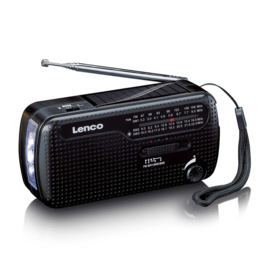 Lenco draagbare opwindbare noodradio zaklamp en powerbank in één