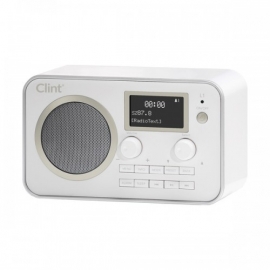 Clint Digital L1 DAB+ en FM radio met Bluetooth audiostreaming, wit
