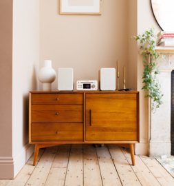 Pure Classic Stereo Mini microsysteem met DAB+ en FM radio met CD en Bluetooth, Wit Eiken