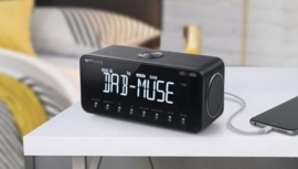 Muse M-196 DBT stereo DAB+ en FM wekker klokradio met groot display en Bluetooth ontvangst