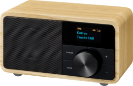 Sangean DDR-7 mini DAB+ en FM radio met Bluetooth ontvangst, Natural Wood