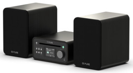 Pure Classic Stereo Mini microsysteem met DAB+ en FM radio met CD en Bluetooth, Zwart
