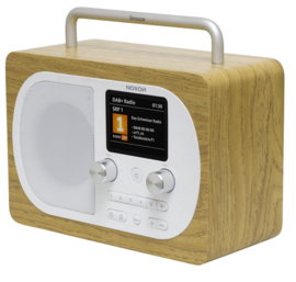 Noxon Eiger draagbare DAB+, FM en Bluetooth radio, eiken