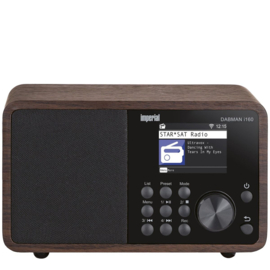 Imperial DABMAN i160 hybride internetradio met USB, Bluetooth, DAB+ en FM, walnoot, OPEN DOOS