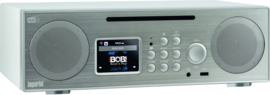 Imperial DABMAN i450 CD stereo 2.1 radio met internet, DAB+, CD, USB, Bluetooth, zilver-wit