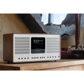 Revo SuperConnect Stereo radio met DAB+, internet, Bluetooth en Spotify, walnut silver