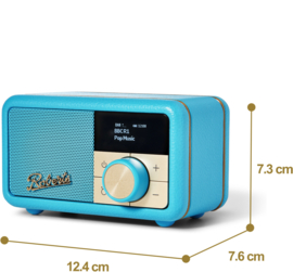 Roberts Revival Petite mini DAB+ en FM radio met Bluetooth ontvangst, Electric Blue
