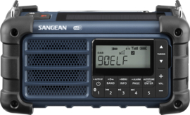 Sangean MMR-99DAB FM, DAB+ en Bluetooth nood radio met zonnepaneel en dynamo, Ocean Blue