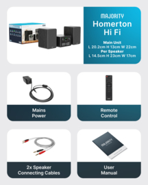 Majority Audio Hi-Fi  stereo systeem met internetradio, DAB+, FM, CD, USB, Spotify en Bluetooth