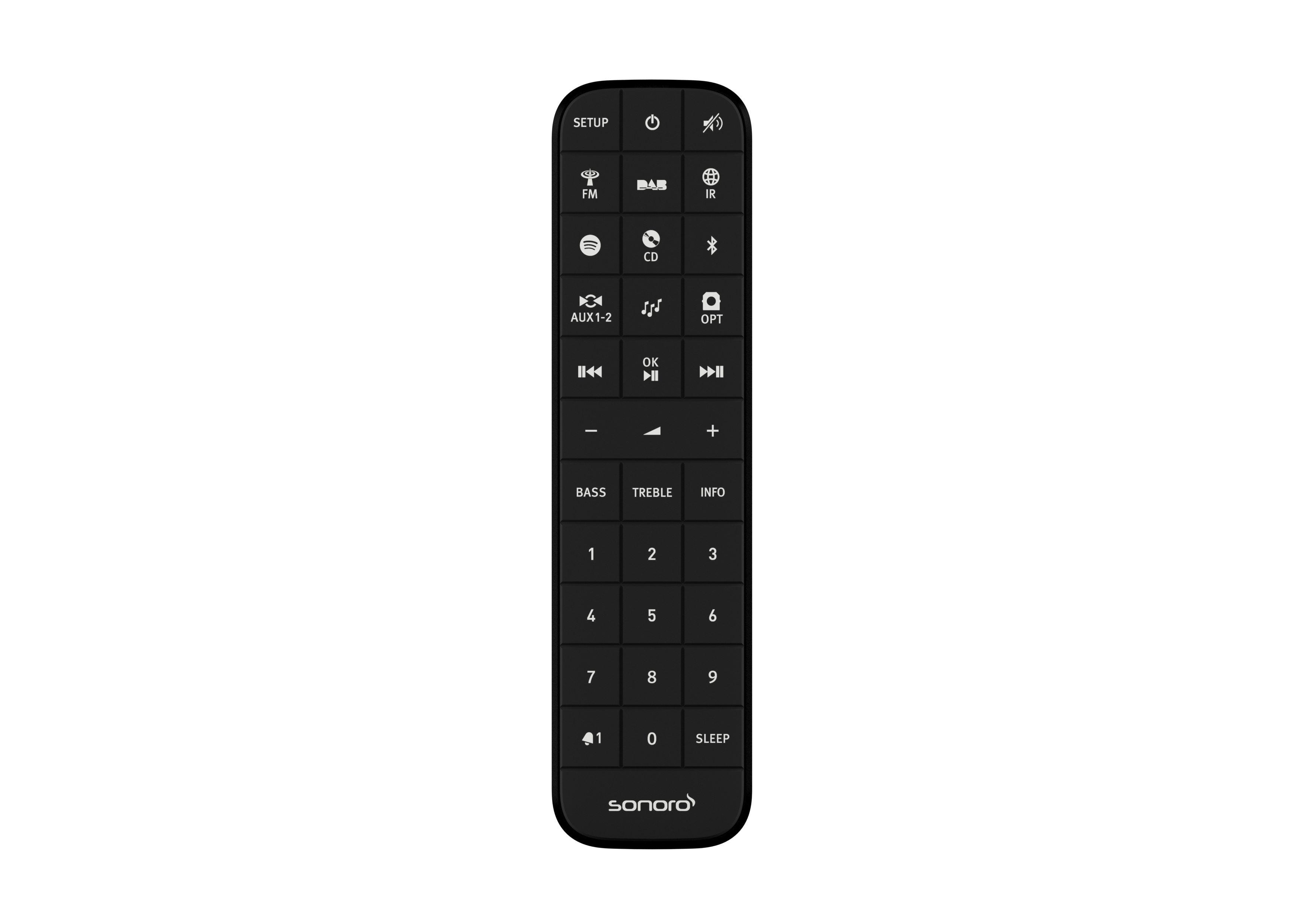 Sonoro Prestige stereo internetradio met DAB+, FM, CD, Spotify en Bluetooth, Matt Black - Black