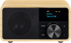 Sangean DDR-7 mini DAB+ en FM radio met Bluetooth ontvangst, Natural Wood