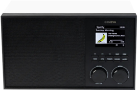 Geneva DeCon S internet, DAB+ en FM radio met Spotify en Bluetooth, wit - zwart