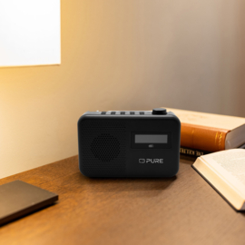Pure Elan One2 eenvoudige DAB+ en FM portable radio met Bluetooth, zwart