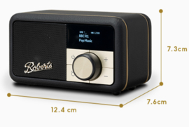 Roberts Revival Petite mini DAB+ en FM radio met Bluetooth ontvangst, zwart