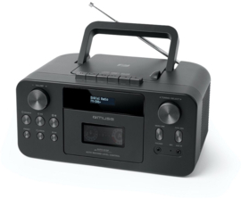 Muse M-182 DB draagbare Radio CD speler met Cassette, DAB+ en Bluetooth, zwart