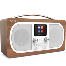 Pure Evoke H6 draagbare DAB+, FM en Bluetooth stereo radio, walnoot, open doos