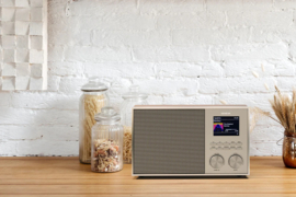 Geneva DeCon S internet, DAB+ en FM radio met Spotify en Bluetooth, champagne - walnut