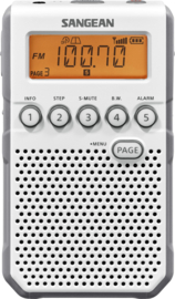 Sangean Pocket 800 (DT-800) robuuste AM en FM zakradio, wit