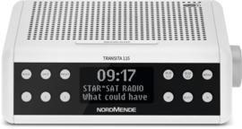 Nordmende Transita 115 DAB+ en FM wekkerradio met OLED scherm, wit