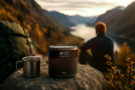 Pinell Compact+ oplaadbare DAB+ radio met FM en Bluetooth, zwart