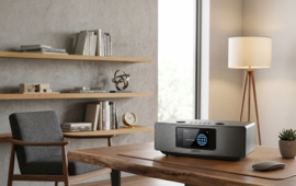Kenwood CR-ST900S stereo smart radio alles in 1 Hi-Fi systeem met DAB+, FM, internetradio, USB, Auracast, Bluetooth en Spotify, zwart