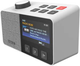 Kenwood CR-M70DAB oplaadbare draagbare SENIOREN radio met DAB+, FM, USB en Bluetooth, WIT