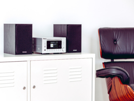 Block MHF-900 VX hifi stereo systeem met DAB +, FM en WIF en LAN Internet Radio, CD speler en bluetooth, zilver
