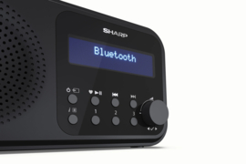 Sharp DR-P420 BK draagbare DAB+ en FM radio met Bluetooth en alarmfunctie, zwart