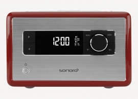 sonoroRADIO SO-110 met DAB+ en FM, USB en Bluetooth, rood