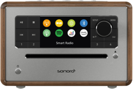 Sonoro Elite X internetradio met DAB+, FM, CD, Spotify en Bluetooth, walnut