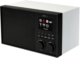 Geneva DeCon S internet, DAB+ en FM radio met Spotify en Bluetooth, wit - zwart