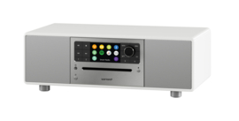 Sonoro Prestige X (2023 editie) SO-331 stereo internetradio met DAB+, FM, CD, Spotify en Bluetooth, wit - zilver