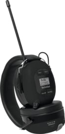 TechniSat Stereoman DAB+ OD stereo DAB+ en FM hoofdtelefoon bouwradio - gehoorbeschermer met ingebouwde accu, zwart