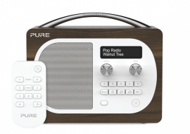Pure Evoke D4 portable digitale DAB+ en FM radio in walnoten fineer