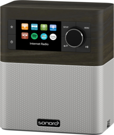 Sonoro STREAM internetradio met DAB+, FM, Bluetooth en USB, Bog Oak - Silver
