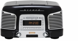 Teac SL-D930 retro 2.1 geluidssysteem met CD, radio en Bluetooth, zwart