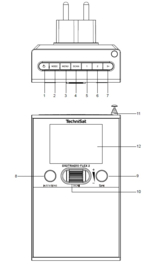 Technisat Flex 2 stekker radio met DAB+, FM en Bluetooth