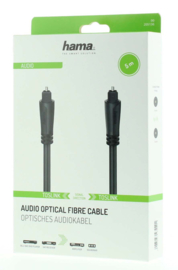 Hama optische audiokabel 5 meter, ODT connector, Toslink