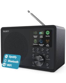 Majority Audio Touro radio met internet, DAB+, FM,  USB, Spotify en Bluetooth