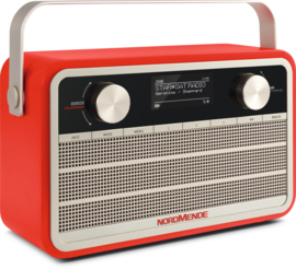 Nordmende Transita 121 IR oplaadbare draagbare internet, DAB+ en FM radio met Bluetooth, rood