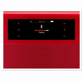 Geneva WorldRadio DAB+ met FM, Bluetooth en alarm in rood