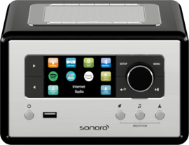 sonoro RELAX SO-810 V2 internetradio met WIFI, LAN, DAB+, FM, Spotify, Bluetooth en USB, zwart