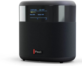 Pinell Compact+ oplaadbare DAB+ radio met FM en Bluetooth, zwart