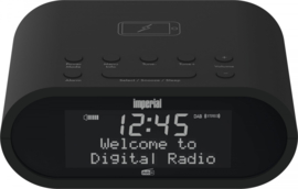 Imperial DABMAN d20 wekkerradio met DAB+ en FM radio met Qi draadloos opladen, zwart