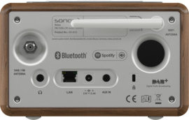 sonoro RELAX SO-810 V2 internetradio met WIFI, LAN, DAB+, FM, Spotify, Bluetooth en USB, walnut