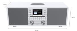 TechniSat DigitRadio 650 alles in 1 stereo hifi audio radio met DAB+ en FM ontvangst, internet radio, CD-speler en Bluetooth streaming, walnut