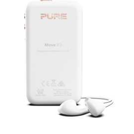 Pure Move R3 zakradio met DAB+ en FM - oplaadbaar, wit
