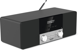 TechniSat DIGITRADIO 3 stereo tafelradio met DAB+ digital radio, FM, Bluetooth, CD-speler en USB, zwart